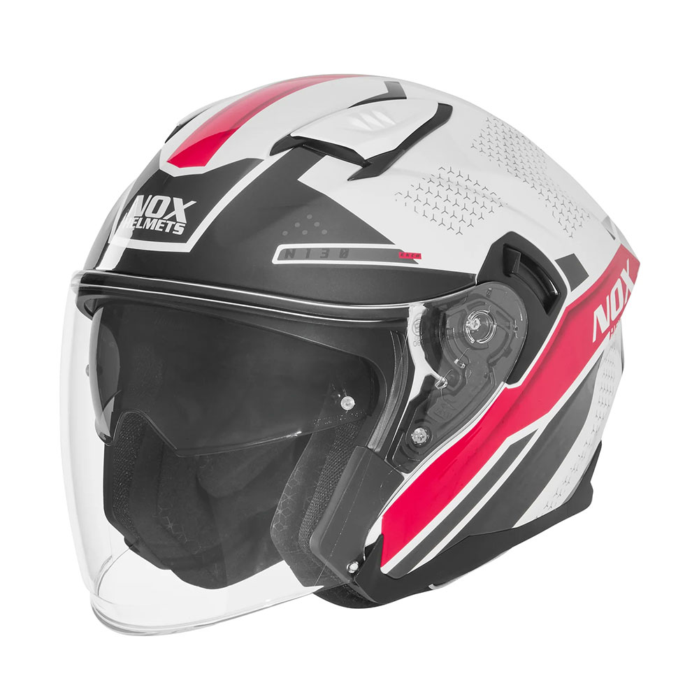 Kaciga NOX Jet N130 EKTO rozo bela