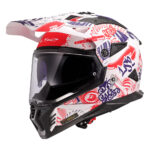 Kaciga LS2 Enduro MX702 PIONEER II FANTASY belo crveno plava XL