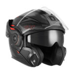 Kaciga NOX PREMIUM SPINNER ARK Flip Up sa naočarima crveno mat crna
