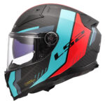 Kaciga LS2 Full Face FF811 VECTOR II CARBON GRID plavo crvena sa naočarima M - Slika 2