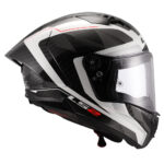 Kaciga LS2 Full Face FF805 THUNDER CARBON GP AERO RAUTE belo siva M - Slika 6