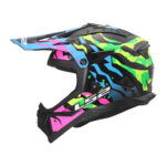 Kaciga LS2 Cross MX708 FAST II GROTESK plavo rozo zelena 3XL - Slika 2