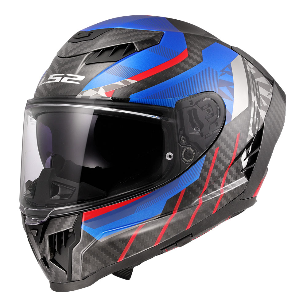 Kaciga LS2 Full Face FF807 DRAGON CARBON TRAX plavo crvena XXL