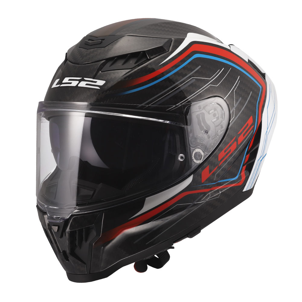 Kaciga LS2 Full Face FF807 DRAGON SUBIC belo plavo crvena M