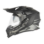 Kaciga NOX Enduro sa vizirom N312 TRACK mat crno srebrna XL