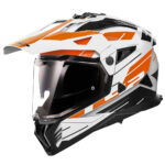Kaciga LS2 Enduro MX702 PIONEER II NAMIB belo narandžasta XXL
