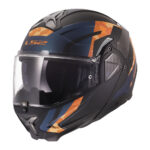 Kaciga LS2 Flip Up FF910 ADVANT II GLIDE crno narandžasta L