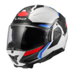 Kaciga LS2 Flip Up FF910 ADVANT II TRIPLE belo plavo crvena 3XL