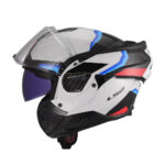 Kaciga LS2 Flip Up FF910 ADVANT II TRIPLE belo plavo crvena L - Slika 4