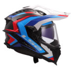 Kaciga LS2 Enduro MX701 EXPLORER CARBON FRONTIER II belo plavo crvena L - Slika 6