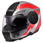 Kaciga LS2 Flip Up FF902 SCOPE II OXYD sivo crvena XL