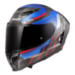 Kaciga LS2 Full Face FF807 DRAGON CARBON TRAX plavo crvena XL - Slika 2