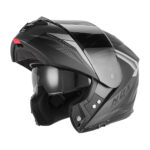 Kaciga NOX Flip Up N968 SHIFT sa naočarima mat crno srebrna 2XL