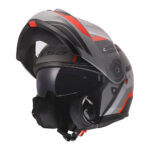 Kaciga LS2 Flip Up FF908 STROBE II MONZA crno sivo crvena XXL - Slika 2