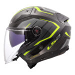 Kaciga LS2 Jet OF603 INFINITY II CARBON URUS crno žuta XXL - Slika 2