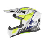 Kaciga NOX Cross N634 STORM žuto plavo bela L