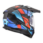 Kaciga LS2 Enduro MX702 PIONEER II BLOCK crno crveno plava M - Slika 5