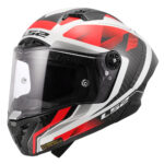 Kaciga LS2 Full Face FF805 THUNDER CARBON GP AERO RAUTE belo crvena S