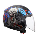 Kaciga LS2 Jet OF616 AIRFLOW II ZOMBIE II crno crvena M - Slika 6