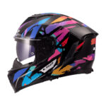 Kaciga LS2 Full Face FF818 STORM III KAOS crno ljubičasto plava XL - Slika 2