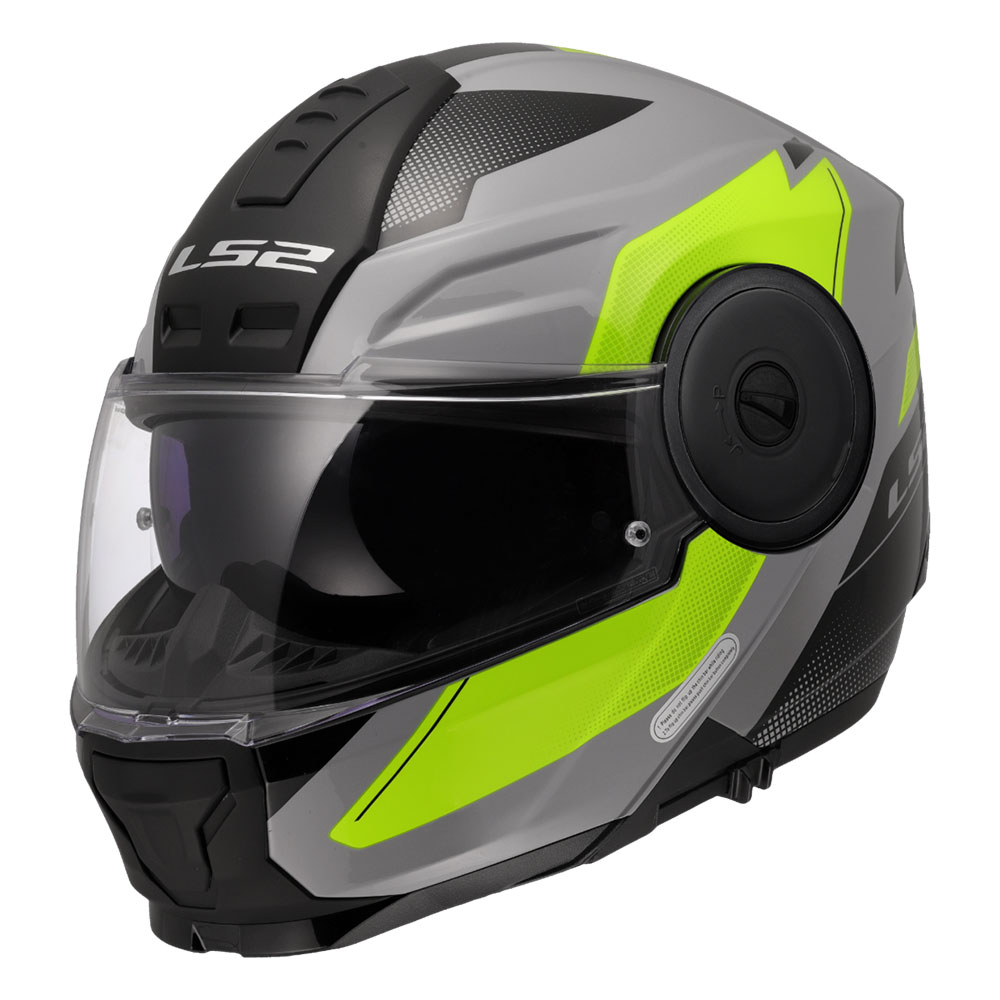 Kaciga LS2 Flip Up FF902 SCOPE II DURIA sivo žuta