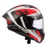 Kaciga LS2 Full Face FF805 THUNDER CARBON GP AERO RAUTE belo crvena M - Slika 6