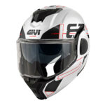 Kaciga GIVI Flip Up X36 VERTIGO belo crno crvena XL