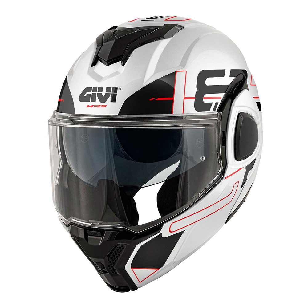 Kaciga GIVI Flip Up X36 VERTIGO belo crno crvena XL
