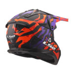 Kaciga LS2 Cross MX708 FAST II GROTESK ljubičasto narandžasta XL - Slika 5
