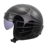 Kaciga LS2 Jet OF601 BOB II COSMIC crno siva M - Slika 2