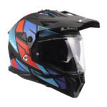Kaciga LS2 Enduro MX702 PIONEER II BLOCK crno crveno plava M - Slika 7