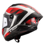 Kaciga LS2 Full Face FF805 THUNDER CARBON GP AERO RAUTE belo crvena L - Slika 3