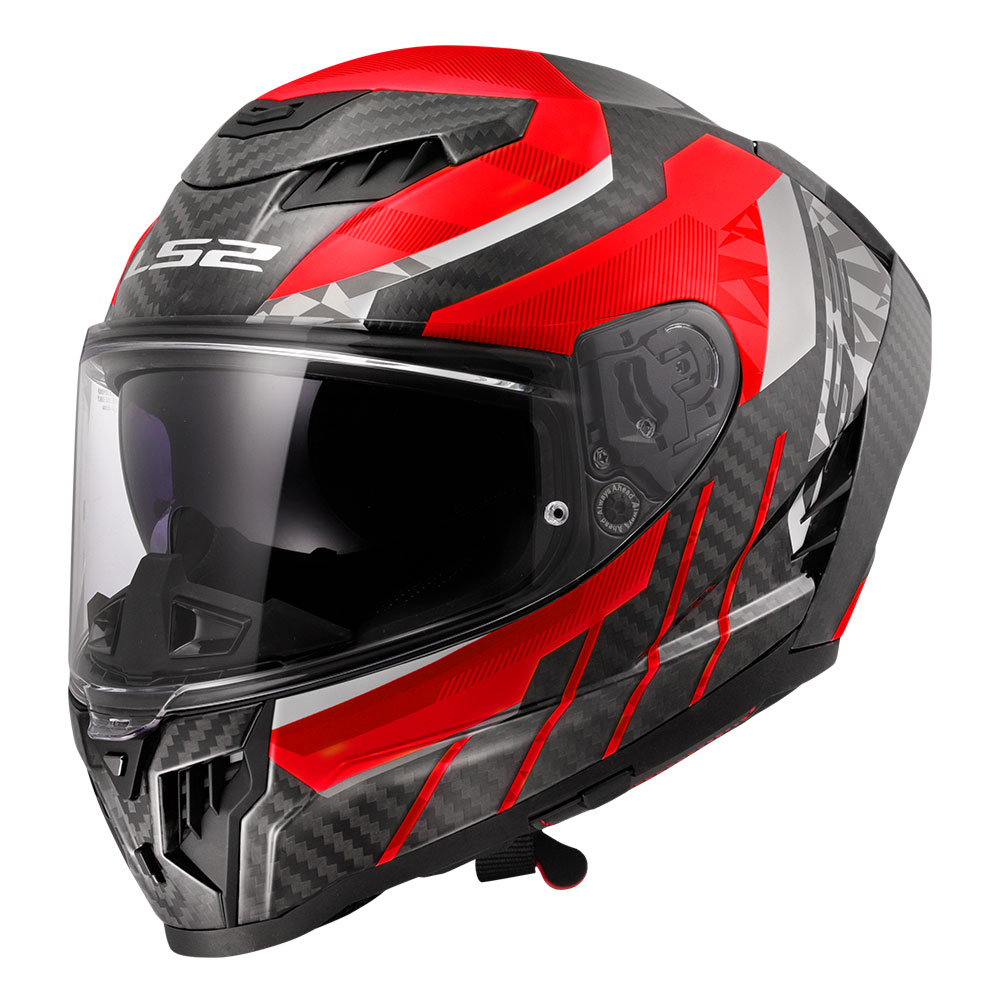 Kaciga LS2 Full Face FF807 DRAGON CARBON TRAX crvena XXL