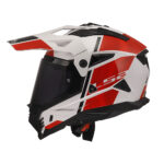 Kaciga LS2 Enduro MX702 PIONEER II HILL belo crvena 3XL - Slika 2