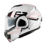 Kaciga GIVI Flip Up X36 VERTIGO belo crno crvena - Slika 2