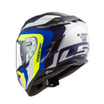 Kaciga LS2 Full Face FF327 CHALLENGER GALACTIC belo žuto plava sa naočarima XXL - Slika 2
