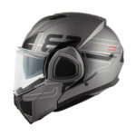 Kaciga GIVI Flip Up X36 VERTIGO titanium crna M - Slika 2