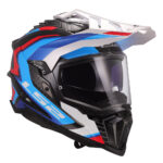 Kaciga LS2 Enduro MX701 EXPLORER CARBON FRONTIER II belo plavo crvena XL - Slika 7