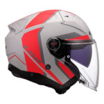 Kaciga LS2 Jet OF603 INFINITY II FOCUS mat sivo crvena M - Slika 6