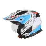 Kaciga LS2 Jet OF606 DRIFTER DEVOR belo plava M - Slika 5