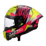 Kaciga LS2 Full Face FF805 THUNDER CARBON GP AERO REPLICA ALDEGUER žuto roza L - Slika 2