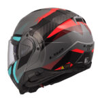 Kaciga LS2 Flip Up FF910 ADVANT II TRIPLE nardo sivo plava XL - Slika 5