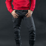 Pantalone LS2 STRAIGHT muške crno sive - Slika 3