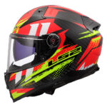 Kaciga LS2 Full Face FF811 VECTOR II CARBON TANTIC crveno žuta XXL - Slika 2
