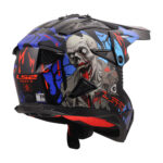 Kaciga LS2 Cross MX708 FAST II ZOMBIE II crno crveno plava - Slika 5