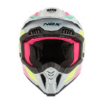 Kaciga NOX Cross N634 STORM nardo sivo roza M - Slika 2