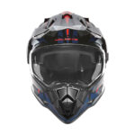Kaciga NOX Enduro sa vizirom N312 TRACK crveno plava XL - Slika 2