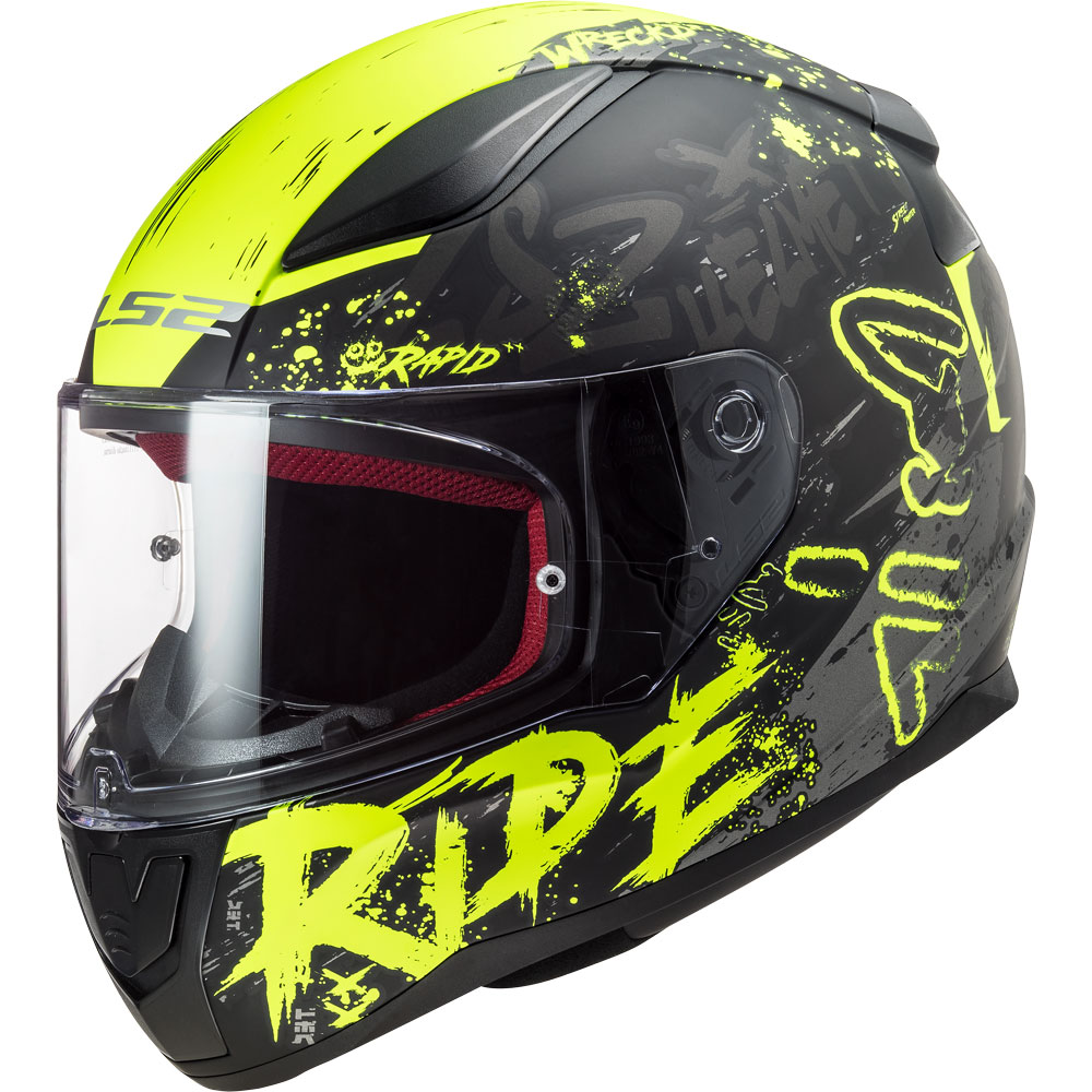 Kaciga LS2 Full Face FF353 RAPID NAUGHTY mat crno žuta XXL