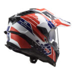 Kaciga LS2 Enduro MX701 EXPLORER ATLANTIS belo crveno plava L - Slika 2