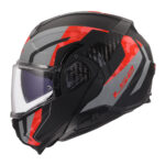 Kaciga LS2 Flip Up FF910 ADVANT II GLIDE crno sivo crvena S - Slika 3